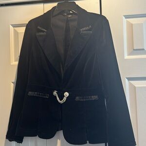 Black velvet blazer